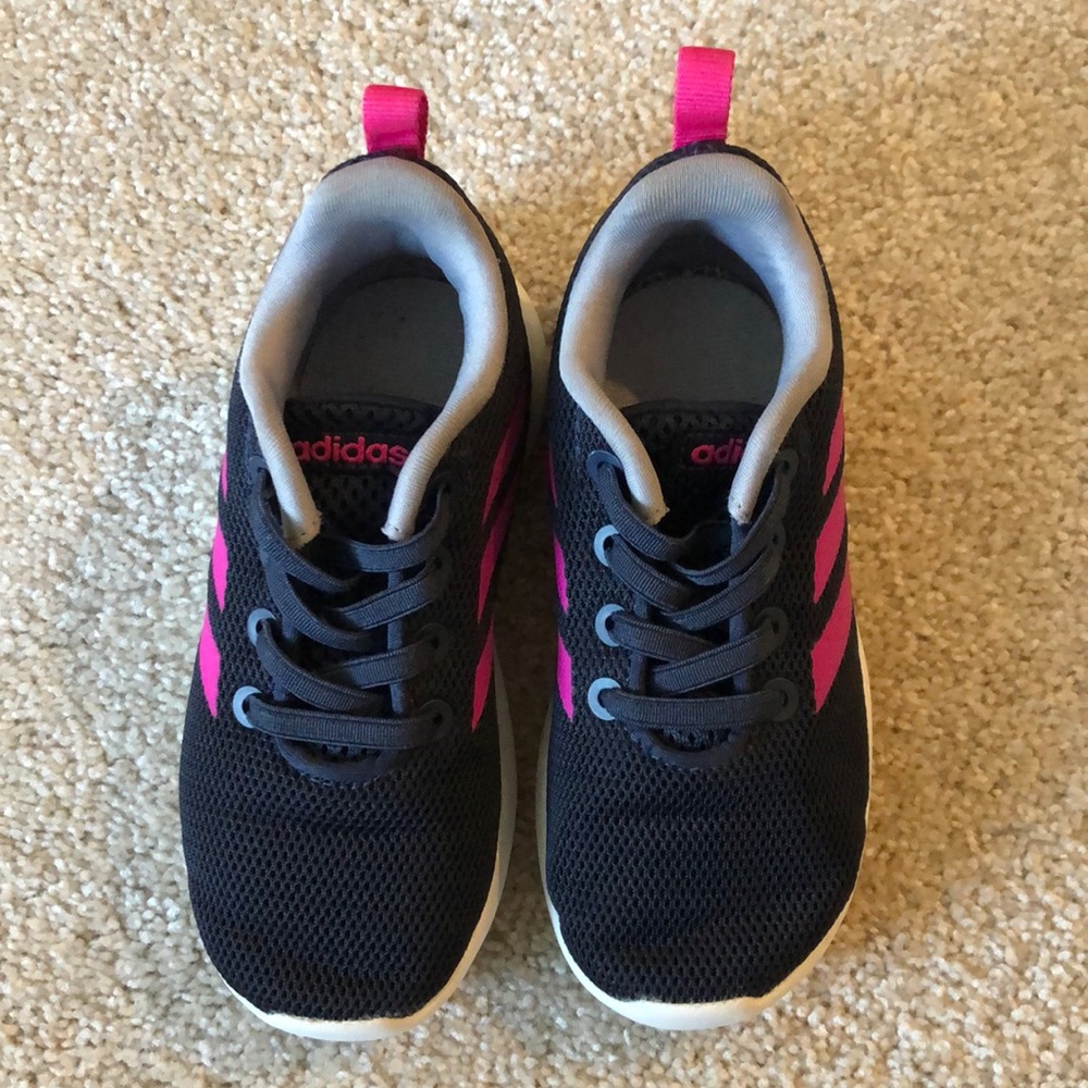 Adidas toddler girls navy/pink sz 8